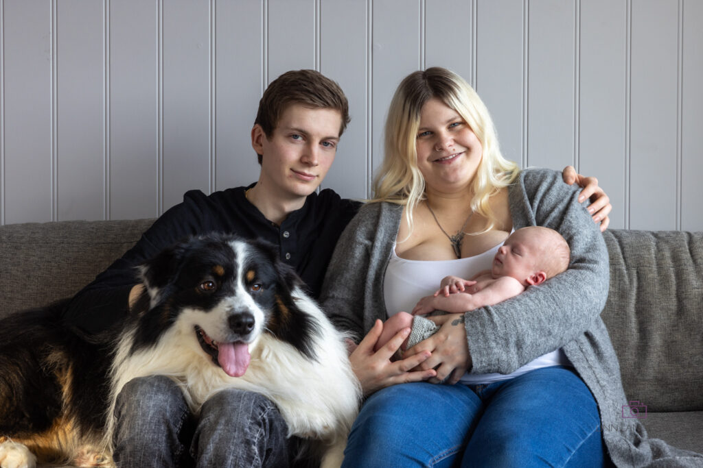 Familiefoto nyfødt Bergen 